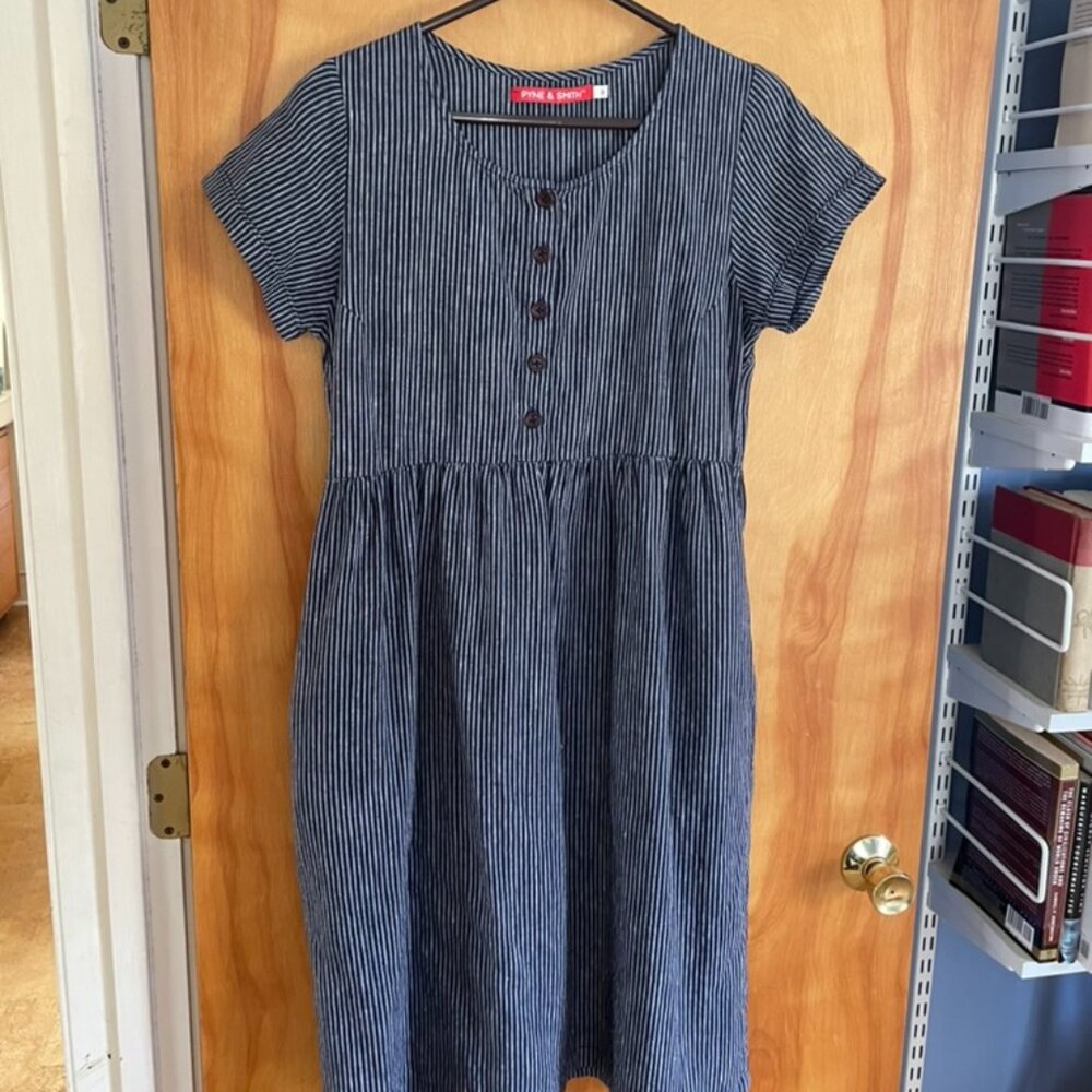 Pyne and Smith No. 11 Dress - M - Indigo Stripe